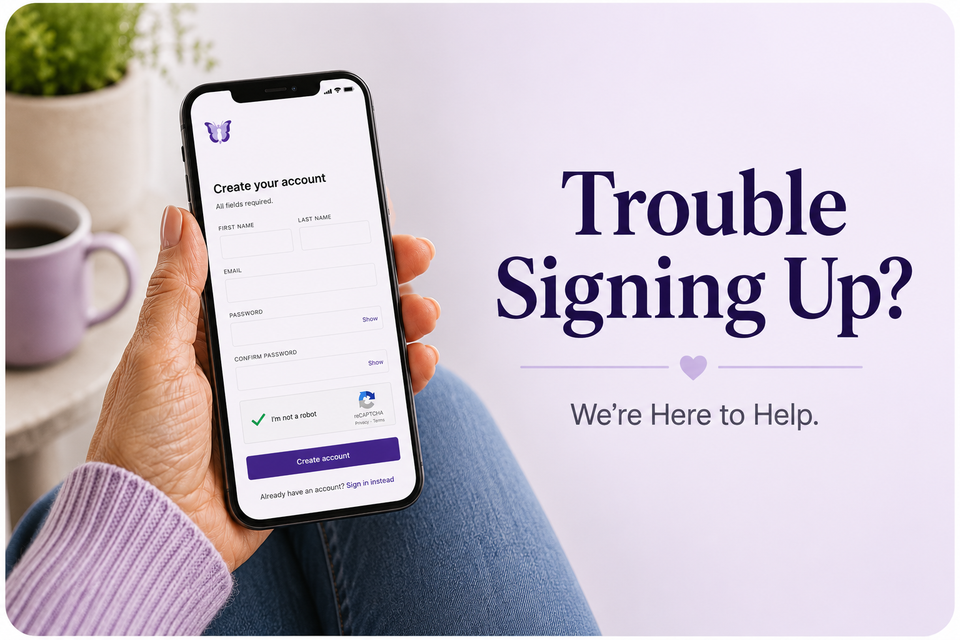 Trouble Signing Up To Book Your Visit?
